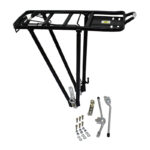 Portapaquete ajustable importado ideal para frenos a disco Negro