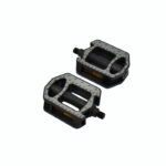 PEDALES PLAYERO 1/2 ROSCA FINA NEGRO PVC GOMA  CON REFLECTOR