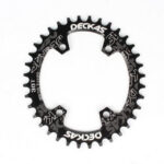 ENGRANAJE MONOPLATO ALUM 38 DTS DECKAS OVAL 96 BCD ASIMETRICO P/SHIMANO M8000 10/11/12V NEGRO