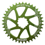 Engranaje Monoplato ALUM Deckas 38 DTES p/sram GXP 0MM Verde