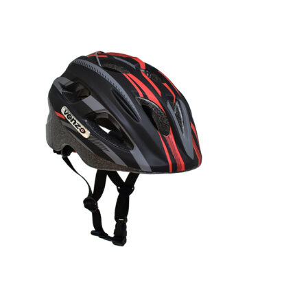 Casco MTB Para Niño Venzo Kids S Negro y Rojo Con Regulacio