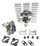 PEDALES AWA 9/16 C/TRABA MTB M101 SPD COMPATIBLE Color Negro y titanio