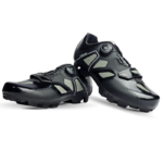 Zapatilla MTB Volta 43/27.7cm 1 BOA + 1 abrojo incl. tapones Negro y gris