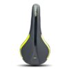 Asiento MTB c/depresion DDK D2373V negro y amarillo fluor - Imagen 2