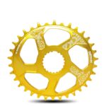 Engranaje monoplato alum 34 dts deckas oval direct mount p/shim. Dorado