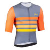 Indumentaria Pave - Remera jersey Flag - Talle XXL  Gris con rayas naranja y amarillo
