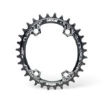 Engranaje monoplato alum. 32dts Deckas oval 96Bcd p/shimano 8000 negro