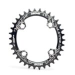 Engranaje monoplato alum. 34dts Deckas oval 94-96BCD simetrico Negro