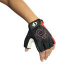 Guantes dedos cortos IZUMI L Negro Rojo