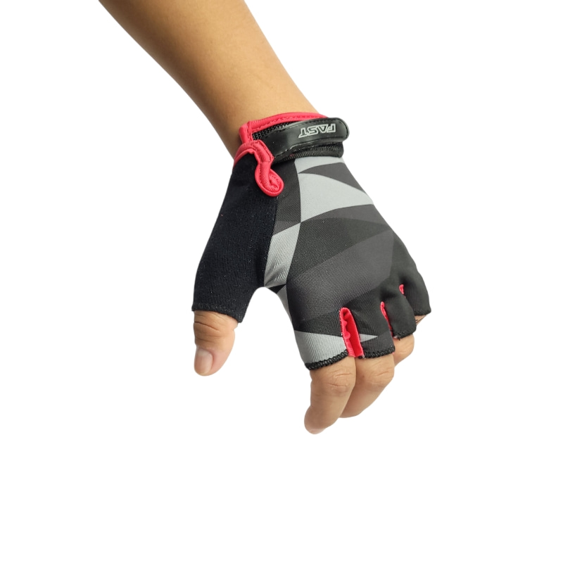 14635C-4.jpg Guantes dedos cortos Fast Dama M negro con gris y fucsia - Imagen 1