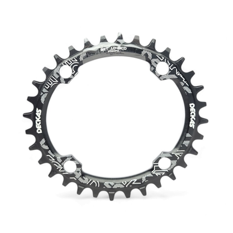 14781A.jpg Engranaje monoplato alum 34dts Deckas oval direct mount p/shimano negro - Imagen 1
