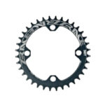 Engranaje monoplato alum. 36dts Zrace 104BCD p/Shimano / Sram negro sin tornillos