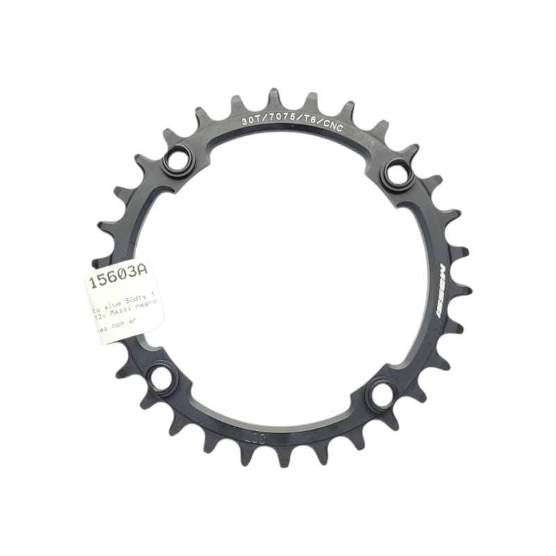 15603-min Engranaje monoplat. alum. 104 BCD 30dts p/shimano 12v-Massi negro - Imagen 1
