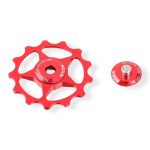 Rueditas de cambio Ceramico 7075 DCP Cycles par (13dts) 12vel Shimano Rojo