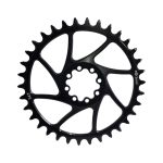 Engranaje monoplato alum. 34dts DCP T-Type p/Sram 8 Torn 3mm offset negro 10/11/12v ultraliviano