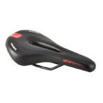 Asiento MTB Sars 1069A1 antiprostatico negro y rojo logo bumpers
