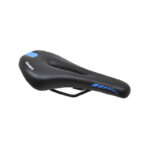 Asiento MTB Sars 1069A1 negro azul logo bumpers