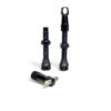 Valvula para ruedas tubeless LTX Presta fina 44mm aluminio punta desmontable - Tubelizar - Par Negro