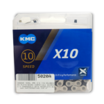 CADENA KMC 30V X10 116 ESLABONES PLATA NEGRO