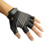 Guantes dedos cortos Fast acolchado M negro gris