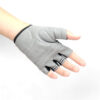 Guantes dedos cortos Fast L negro con rayas grises y palma gris - Imagen 2