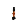 VALVULA CROMADA PARA RUEDAS TUBELESS 50MM NARANJA