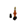 VALVULA CROMADA PARA RUEDAS TUBELESS 50MM NARANJA - Imagen 2