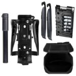 Herramientas Combo Shimano pro, Inflador, bolso bajo asiento