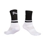 Indumentaria Pave - Medias media caña talle L blanco con caña negra