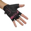 Guantes dedos cortos S Profile 60042 negro y rosa circulos concentricos - Imagen 2