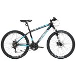Bicicleta R26 alum. 21v Topmega Neptune 16/S Color Celeste con negro y naranja