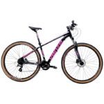 Bicicleta R29 MTB alum. 24v Venzo Thorn Flash 16/S Color Negro y Rosa