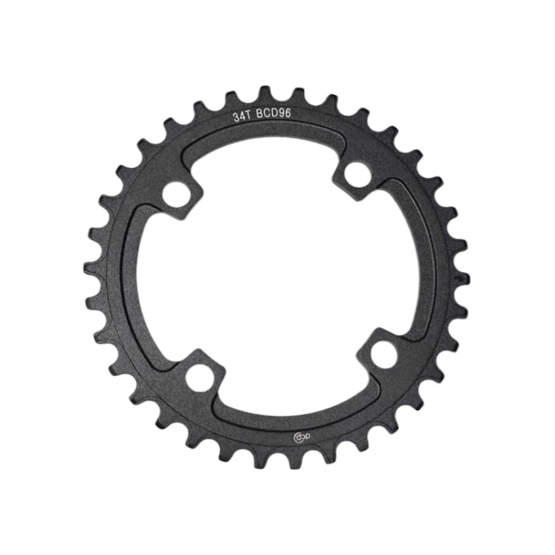 Plato deckas 34 T Engranaje monoplato alum. 34dts. DCP 96BCD simetrico p/Shimano / Sram negro - Imagen 1