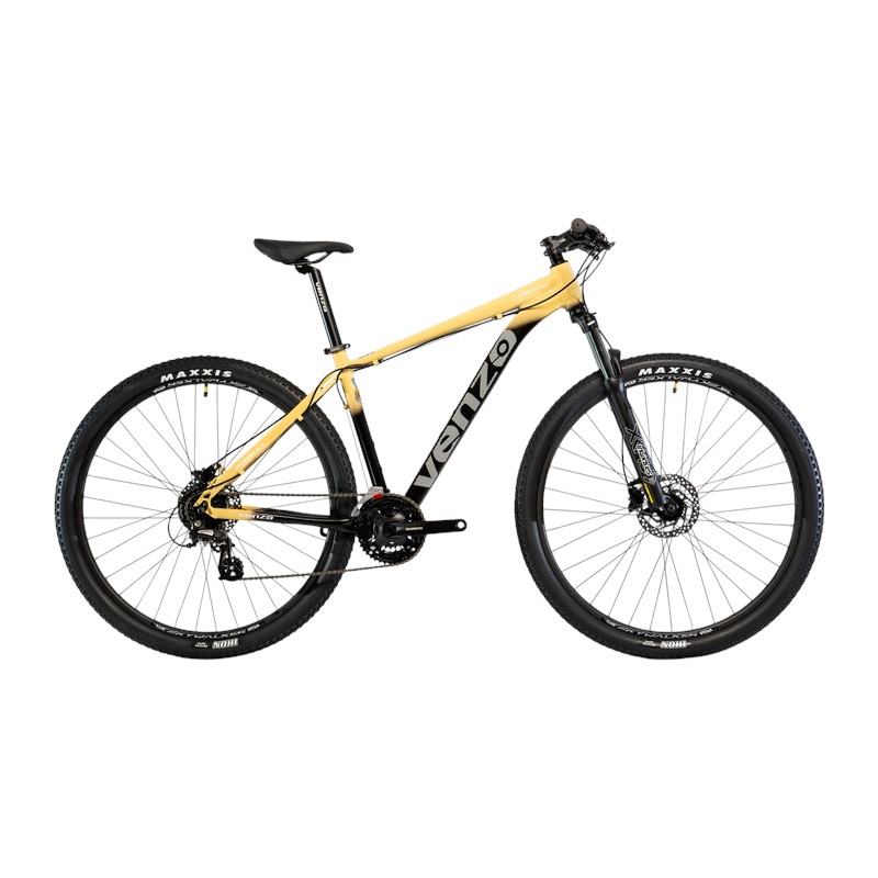 Bicicleta R29 MTB alum. Venzo Primal 24v M/18" Negro y beige