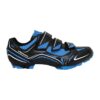 Zapatilla MTB Venzo VSX-PRO-MTB 42/26cm Negro y celeste 3 abrojos