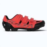 Zapatilla MTB Volta Velcro 39/25.0cm Rojo y negro 3 abrojos