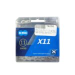 Cadena 11vel KMC X11 116 eslabones plata/plata 1/2 X 11/128