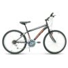 Bicicleta R24 MTB acero 18v Fire Bird Power F.V-Brake Negro, naranja y gris