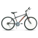 Bicicleta R24 MTB acero 18v Fire Bird Power F.V-Brake Negro, naranja y gris