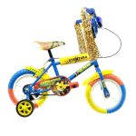 Bicicleta R12 Cross BMX Aventura Azul, amarillo y rojo