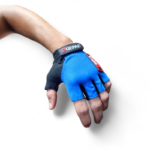 Guantes dedos cortos Qepae M Azul y negro