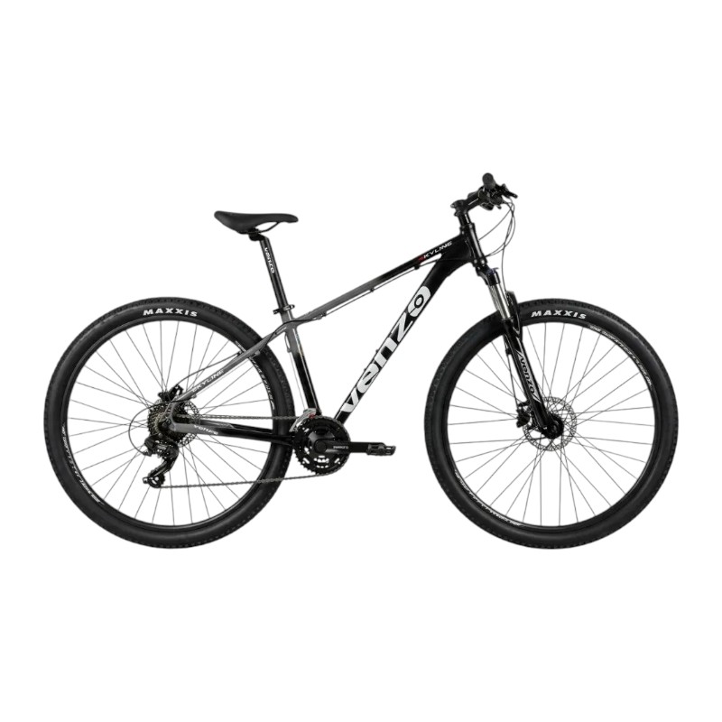 Bicicleta R29 MTB alum. Venzo Skyline 21v L/20" Negro y gris