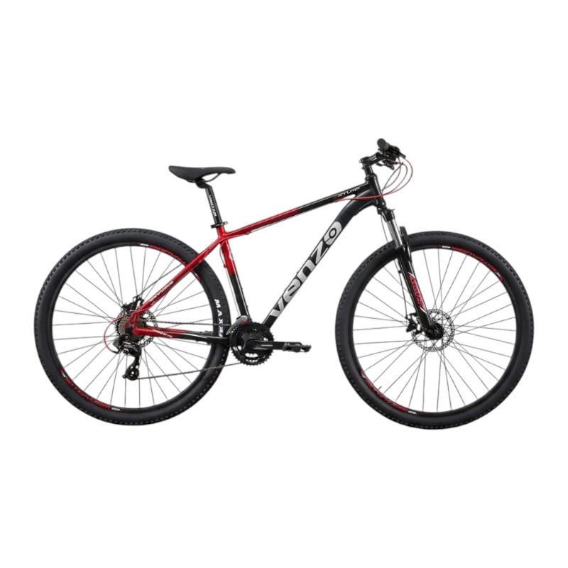 Bicicleta R29 MTB alum. Venzo Skyline 21v M/18" Negro y rojo