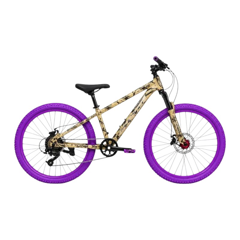 Bicicleta R26 alum. Zoom Stunt Sugar 8v Camuflado y morado